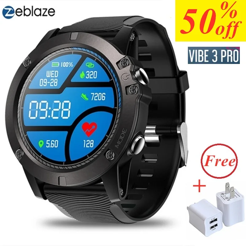 

Bluetooth 4.0 Smart Watch Zeblaze VIBE 3 PRO Sports Smartwatch Heart Rate Monitor Proximity Sensor Accelerometer For IOS Android