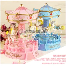 Merry-go-круглые световой элизе электронного типа музыкальная шкатулка рождество сувениры