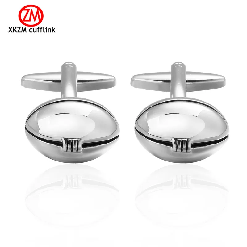 

Luxury Men Silvery Rugby sports Cufflinks High Quality Lawyer Groom Wedding Cufflinks For Mens Shirt Cuff Links French Jewelry