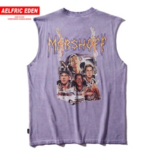 Aelfric Eden летний мужской женский жилет с принтом персонажа для тренировок без рукавов в стиле хип-хоп топы из хлопка для отдыха повседневная Уличная одежда