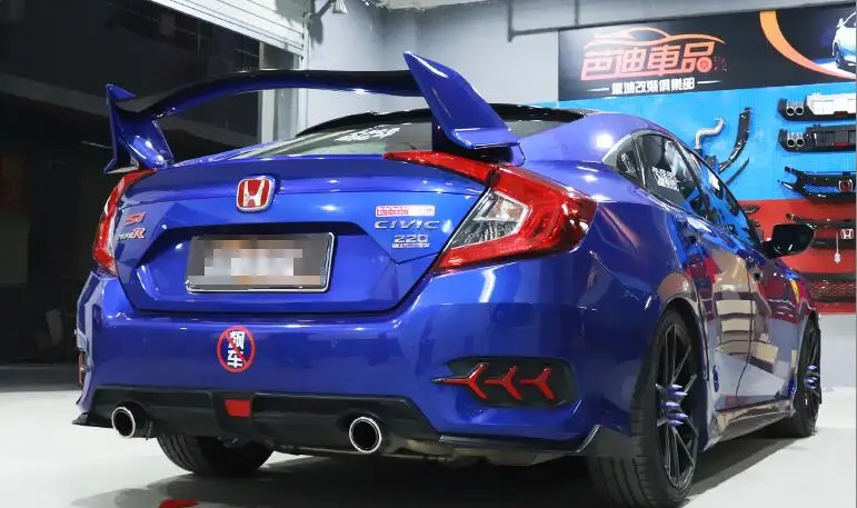 Для 16 Civic Type-R Civic Спойлер ABS Материал заднего крыла Праймеры Цвет задний спойлер для Honda Civic тип-R спойлер