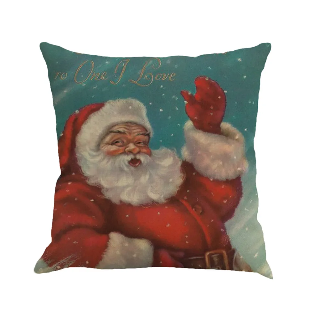 Рождественская подушка крышка печати и окрашивания; диван-кровать домашний Декор Подушка Чехол для подушки декоративный чехол на подушки
