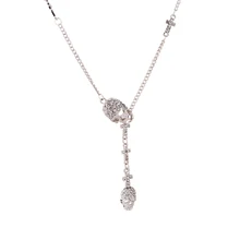 Outstanding Wedding Gift Maxi Power Skull Necklace Crystal Pendant Long Hip Hop Choker for Women’s Fashion Jewelry Accessories