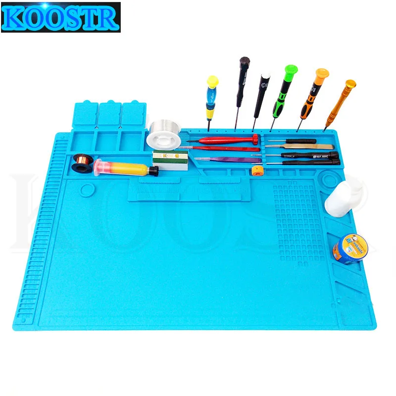 S 170 48x31.8cm Silicone Pad Desk Work Mat Soldering Station Iron