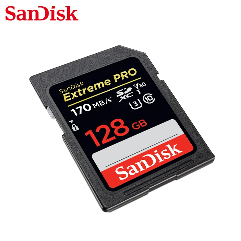 Карта памяти SanDisk Extreme Pro SDHC SDXC SD карта 95 МБ/с./с 32 Гб 64 Гб 128 Гб класс 10 C10 U3 V30 UHS-I 4K для камеры