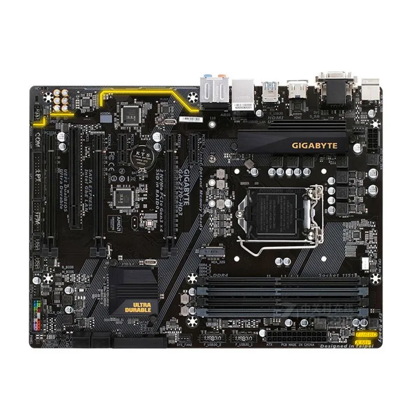 Для Gigabyte GA-Z270-HD3 оригинальная б/у настольная материнская плата Z270 LGA 1151 DDR4 USB3.0 SATA M.2
