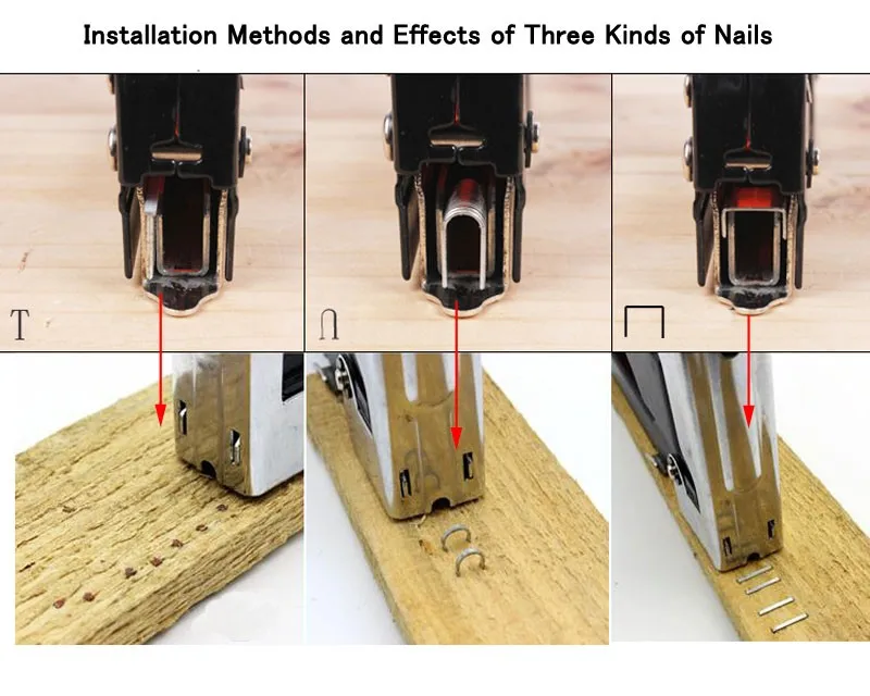 Гвоздь степлер для мебели степлер для деревянной двери обивка обрамление с 1200 гвоздями ручной гвоздь пистолет с гвоздем Съемник