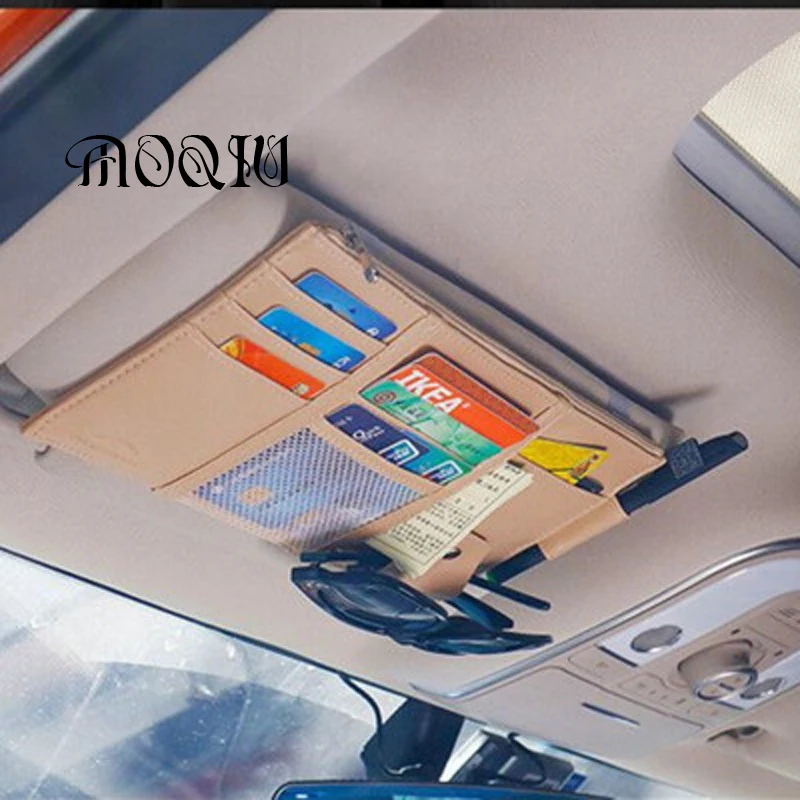 MOQIU автомобильный органайзер для солнцезащитных очков сумка хранения Женская