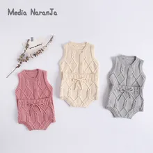 Clothes for babies girls knitted jacquard waistcoat+shorts 3 colors pink white gray boys toddler autumn clothes