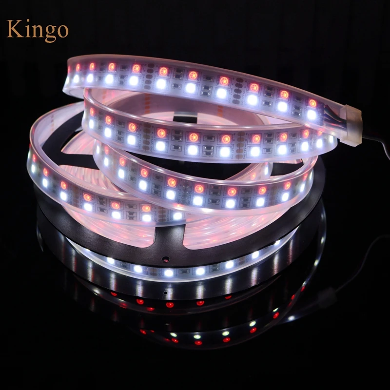 

5M Double Row 5050 RGBW Flexible LED Strip RGBWW RGB+White RGB+Warm White DC12V 5m 120LED/M IP65 Waterproof Stripe Free shipping