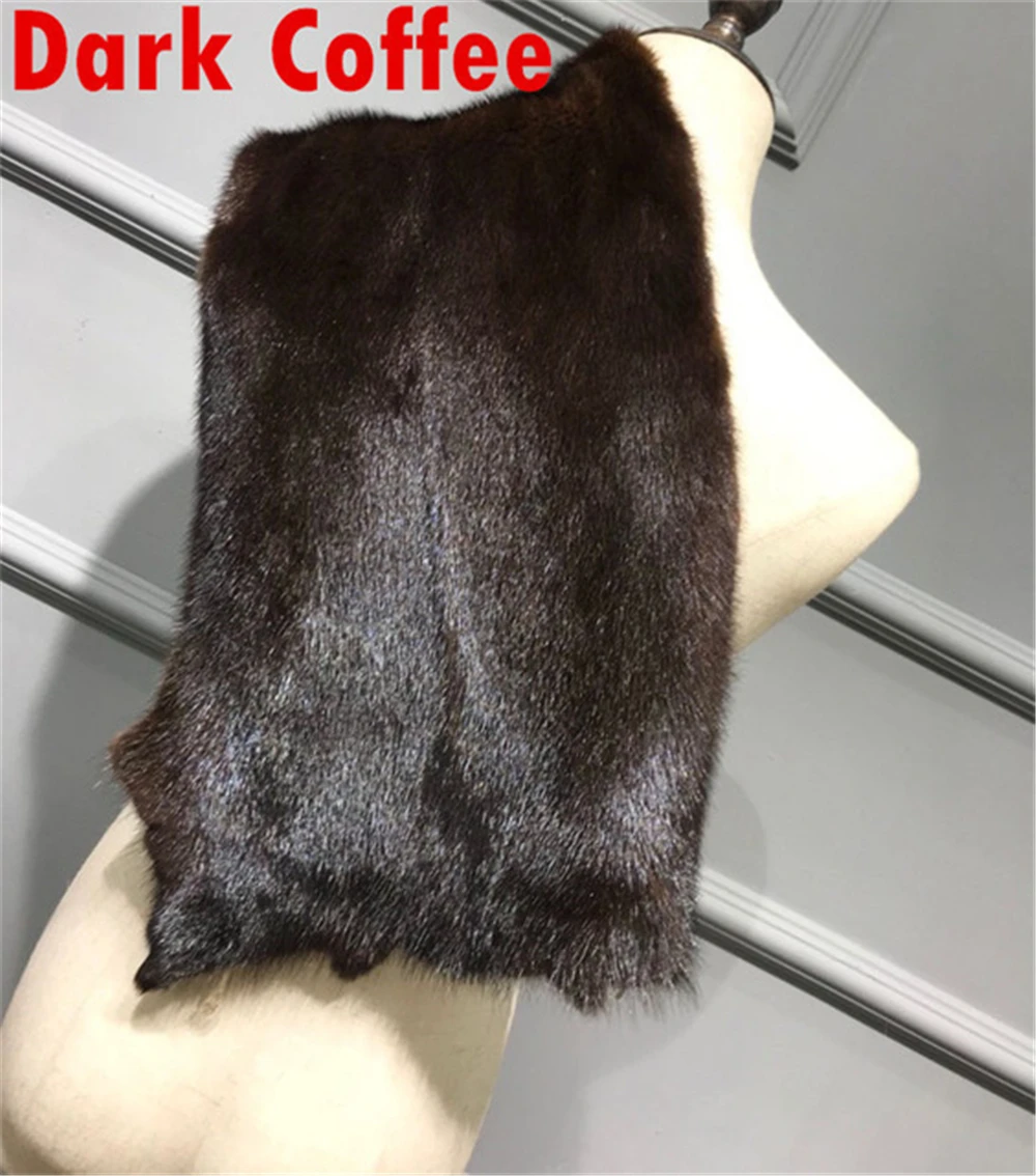 TOPFUR Winter Real Mink Fur Coat Women Natural Mink Fur Thick Warm O-Neck Three Quarter Sleeves Standard Regular Coat Women - Цвет: Dark Coffee