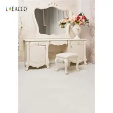 Laeacco туалетный столик Зеркало Цветы Декор интерьера фотографии фоны индивидуальные фотографические фоны для фотостудии
