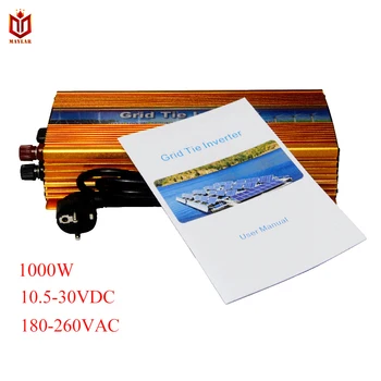 

MAYLAR@ 1000W PV On Grid Tie Inverter, Input 10.5-30VDC,Output 190-260VAC.50hz/60hz, For Solar Home PV Power Energy System