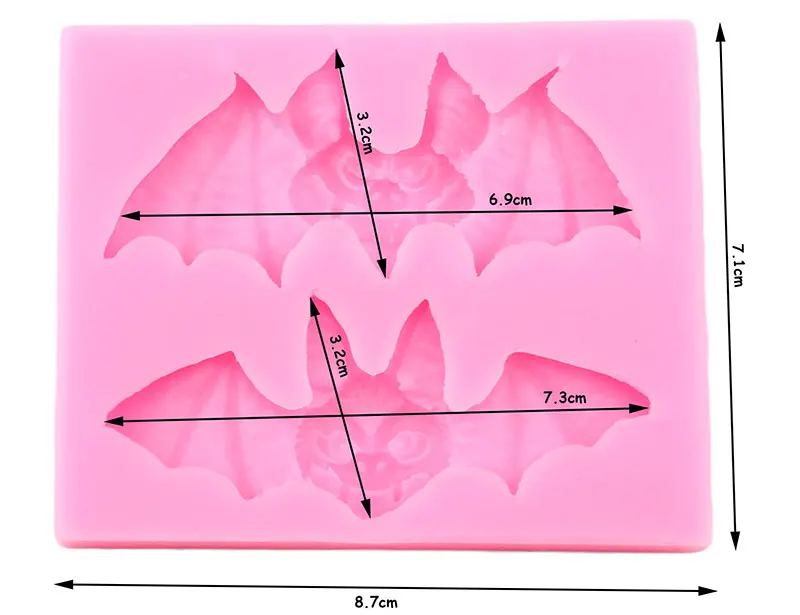 Хэллоуин летучие мыши силиконовые формы кекс Топпер DIY выпечки инструменты для украшения тортов из мастики Fimo глина конфеты шоколадные формы для мастики