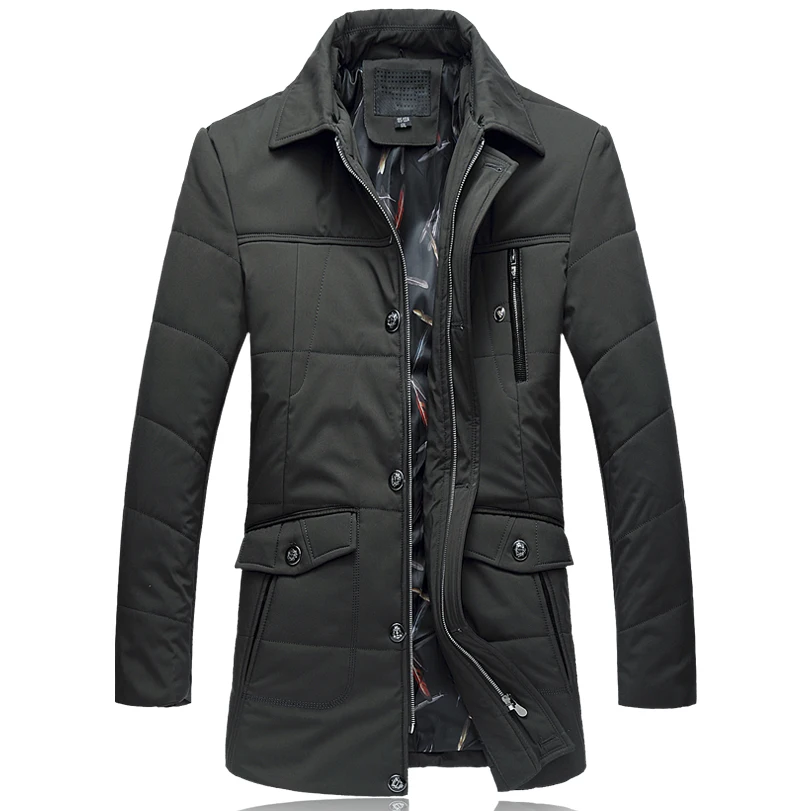 LONMMY 4XL Causal parka men coats Velvet thickening Slim fashion Fur collar jacket men Winter jackets mens windbreaker 2018 New