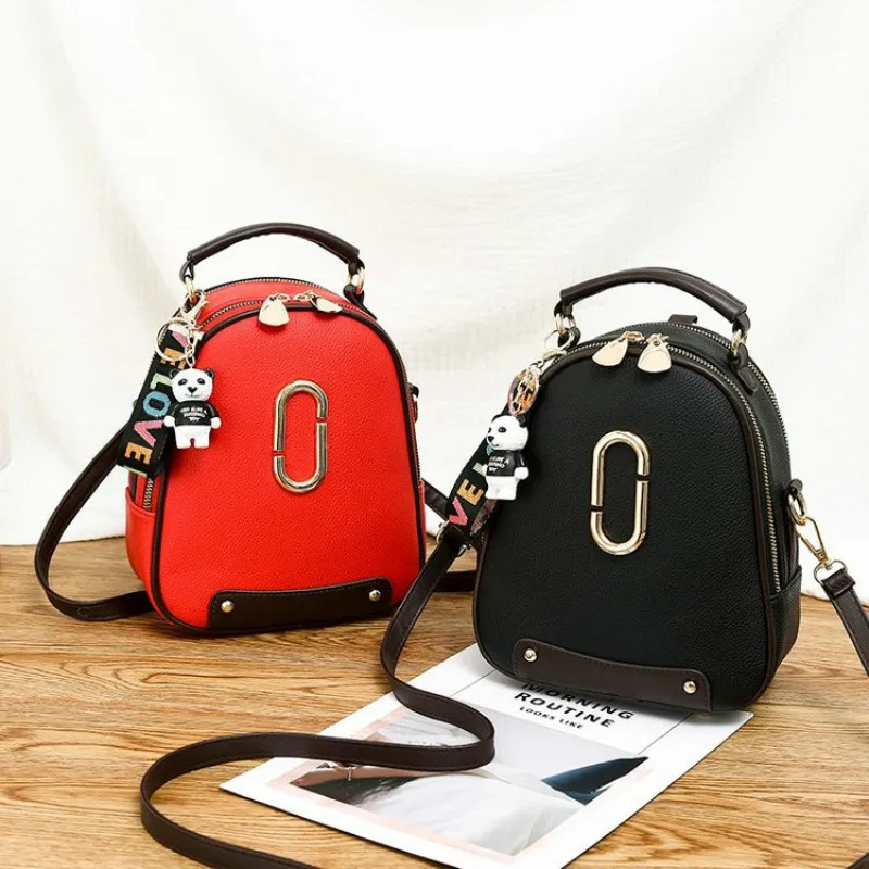 Small Feminina Backpack Female Bagpack Letter Litchi Back Pack Women's