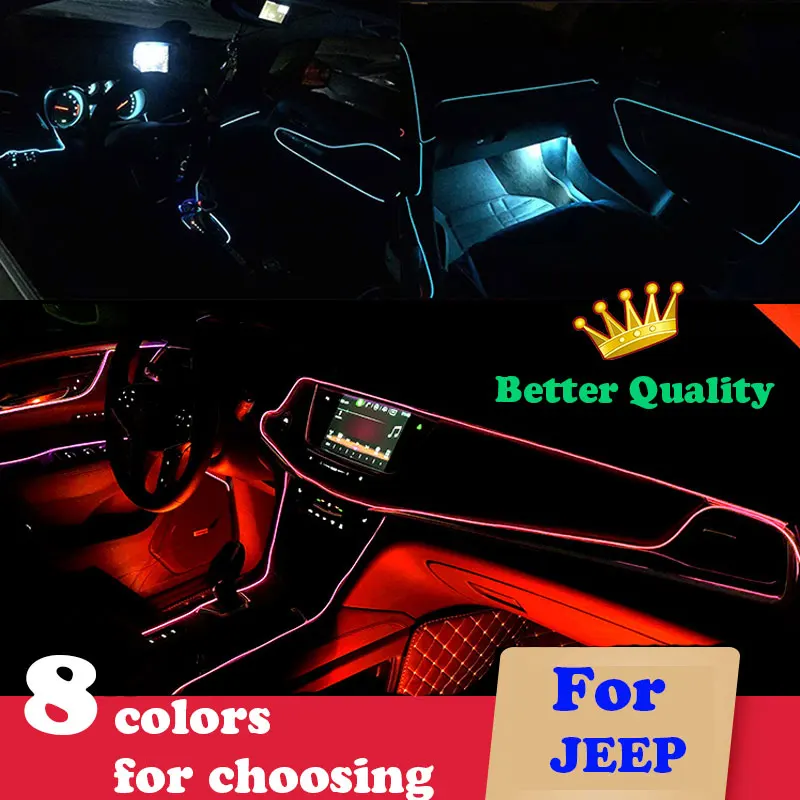 3 м автомобильный Стайлинг интерьера литье светодиодные полосы света для JEEP renegade