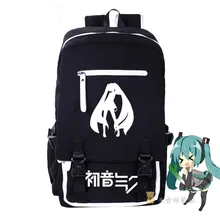 Модный высококачественный холщовый рюкзак с вокалоидом Хацунэ Мику Аниме для женщин девочек мальчиков косплей рюкзак для ноутбука