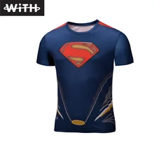 2016 Style Superman T-shirt DC Comics 3d Print Fashion Men Women Shot Sleeve T shirt Quick Dry Compression Unisex Tee 6XL