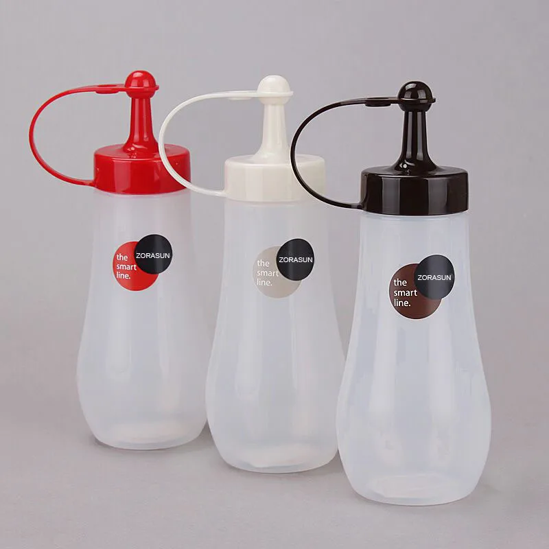 ZORASUN Salad Dressing Bottle Jam Tamato Sauce Salad Cruets Oil Cans Jars Honey Dispenser Sauces