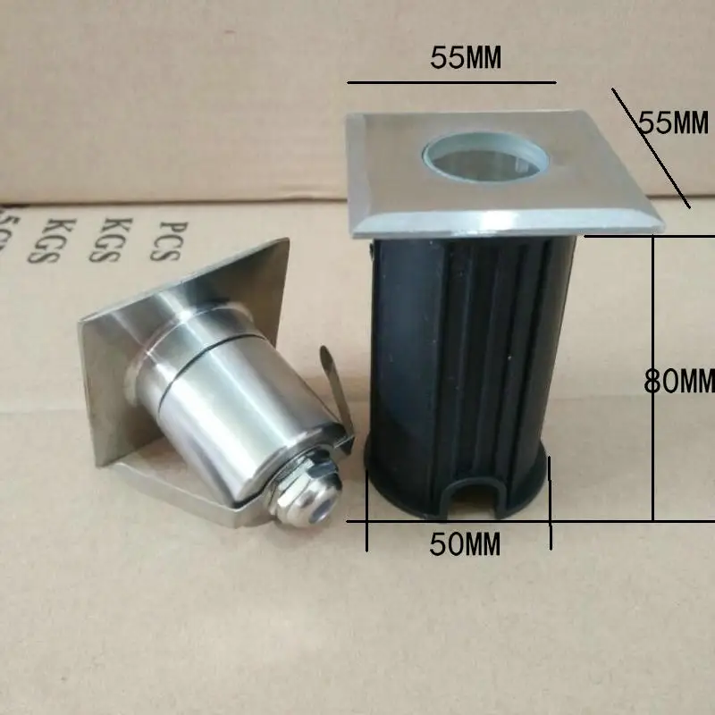 3 Вт квадратный светодиодный подземный светильник IP68 утопленный lampAC110V-240V напольный прожектор DC12V