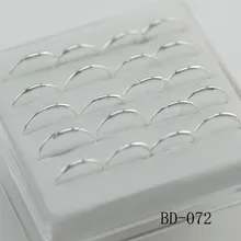 20 шт. 925 пробы, серебряное кольцо с закругленным носом, винтажное индивидуальное кольцо для ногтей и носа, мужские и женские ювелирные изделия