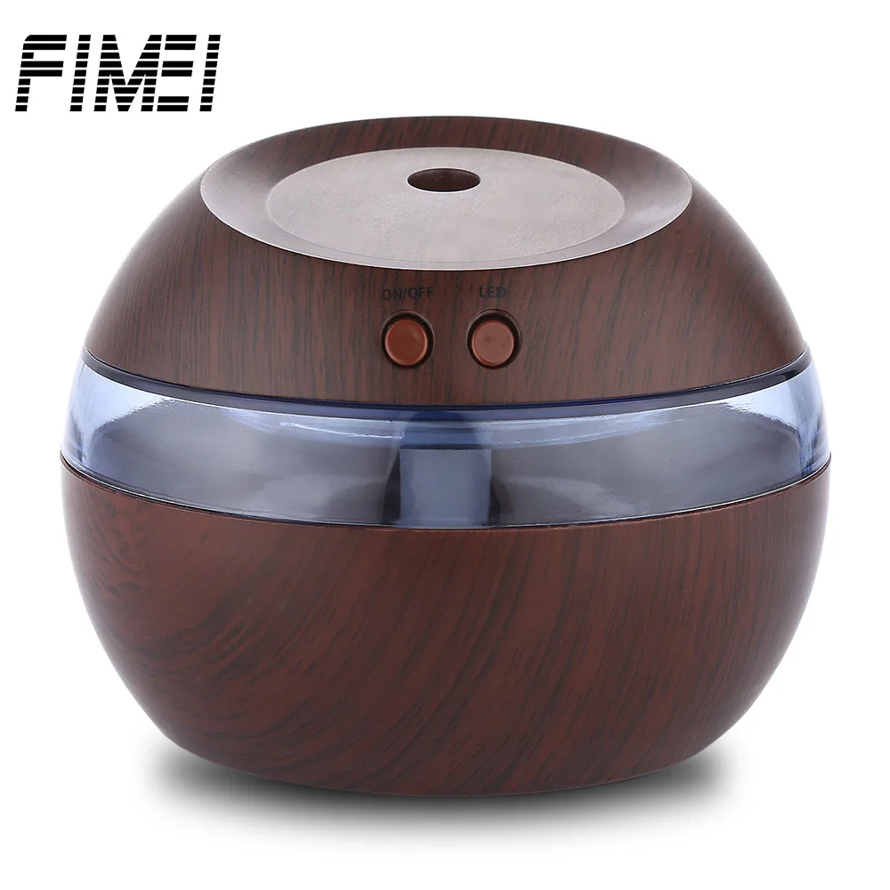 

FIMEI 290ml USB Essential Oil Diffuser Ultrasonic Air Humidifier Aromatherapy Aroma Wooden Umidificador Humidificador LED Light