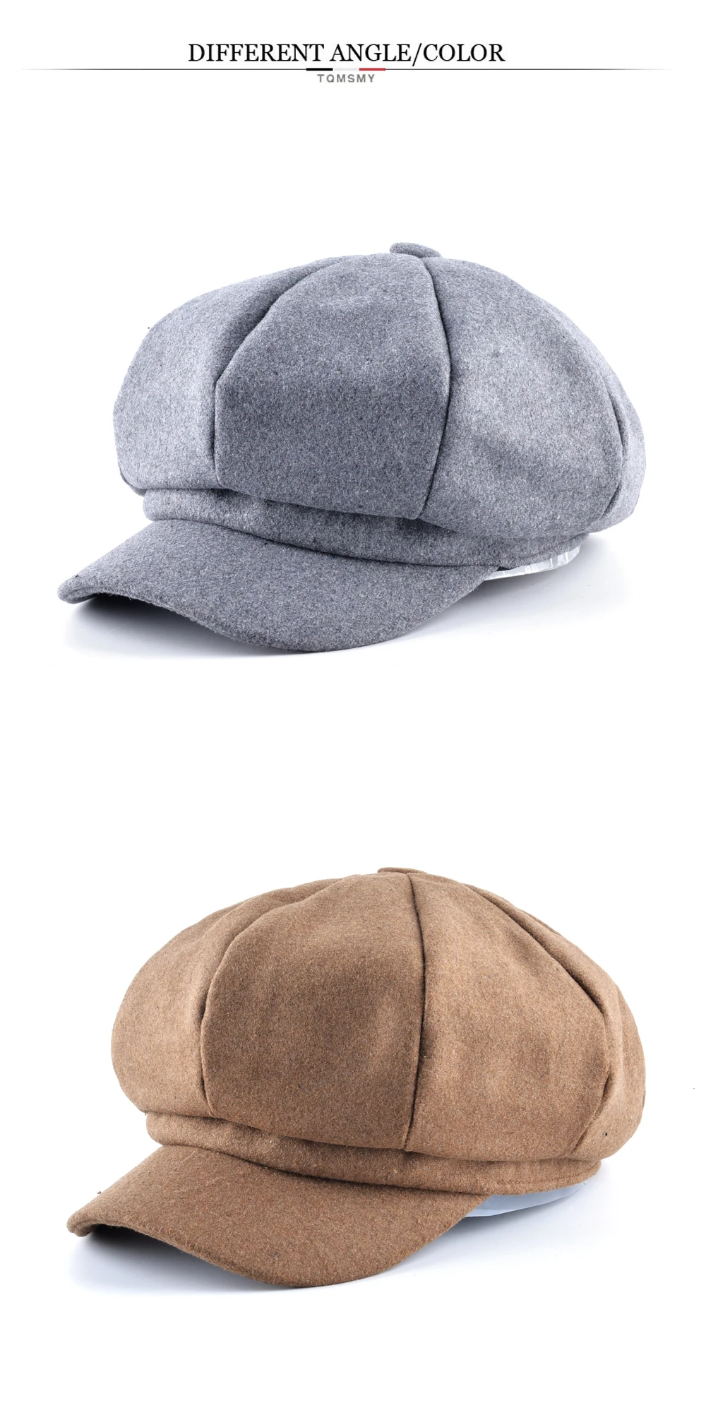 TQMSMY Осенняя Имитация Шерстяной Ткани gorras planas Мужская Newsboy однотонная бейсболка береты Женские Повседневные шапки для мужчин восьмиугольная шляпа