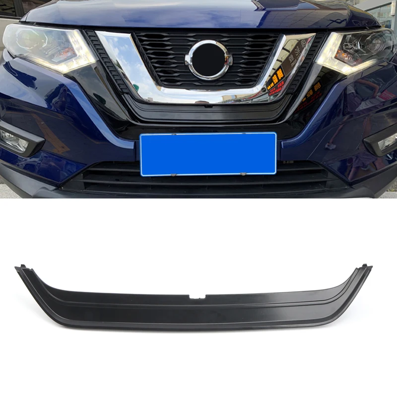 Для Nissan Rogue X-Trail 2017-2020 Черная Пластиковая передняя нижняя решетка бампера
