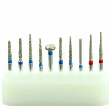 

50Pieces/5boxes Dentist Clinic Polishing Kit Crown Bridge Preparation for Anterior Dental Diamond Burs Set Kits