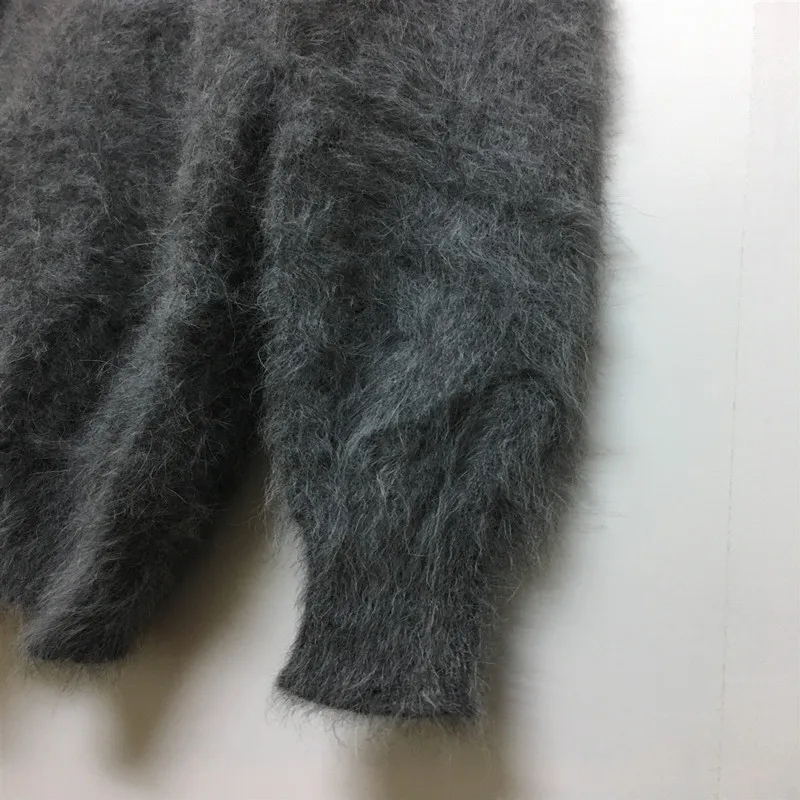 Новые мужские норковые кашемировые флисовые теплые свитера, Свитера с круглым воротником и рукавами, S18121