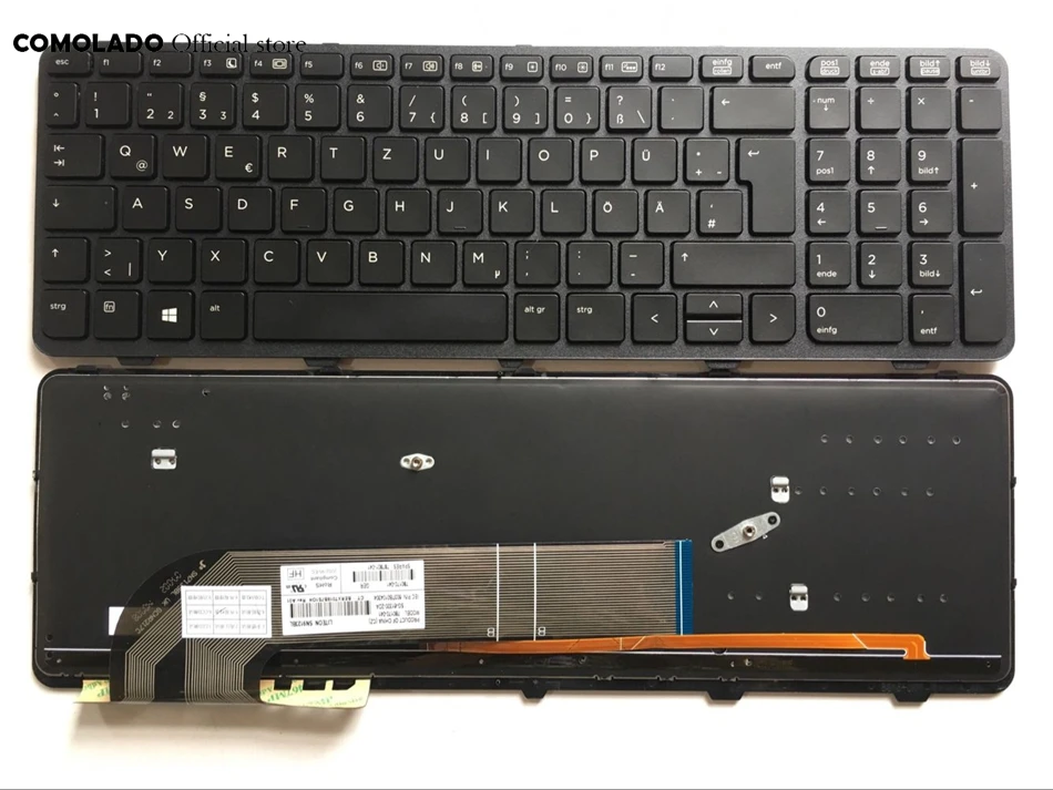 GR Germany  laptop keyboard for HP ProBook 450G1 455G1 470G1 450G2 455G2 470G2 with black frame backlight keyboard GR layout