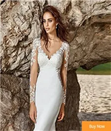 Romantic-Long-Sleeve-Mermaid-Wedding-Dress-2017-Vintage-V-neck-Beach-Wedding-Gown-Lace-Bohemian-Wedding