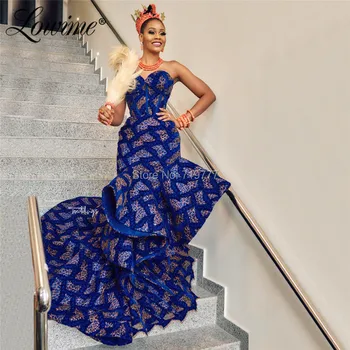 

Mermaid Evening Dresses African Women Formal Party Dress 2019 New Arrival Dubai Turkish Islamic Long Prom Dresses Robe De Doiree