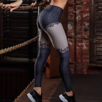 

Lace Printing Legging Women For Fitness Spring High Waist Long Keep Slim Stretching Casual Legging Female