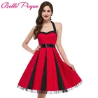 Save 9.2 on Fashion Summer Dress 2017 Sexy Halter Robe Polka Dots Pinup Rockabilly 50s 60s Vintage Dress Vestidos Plus Size Women Dresses