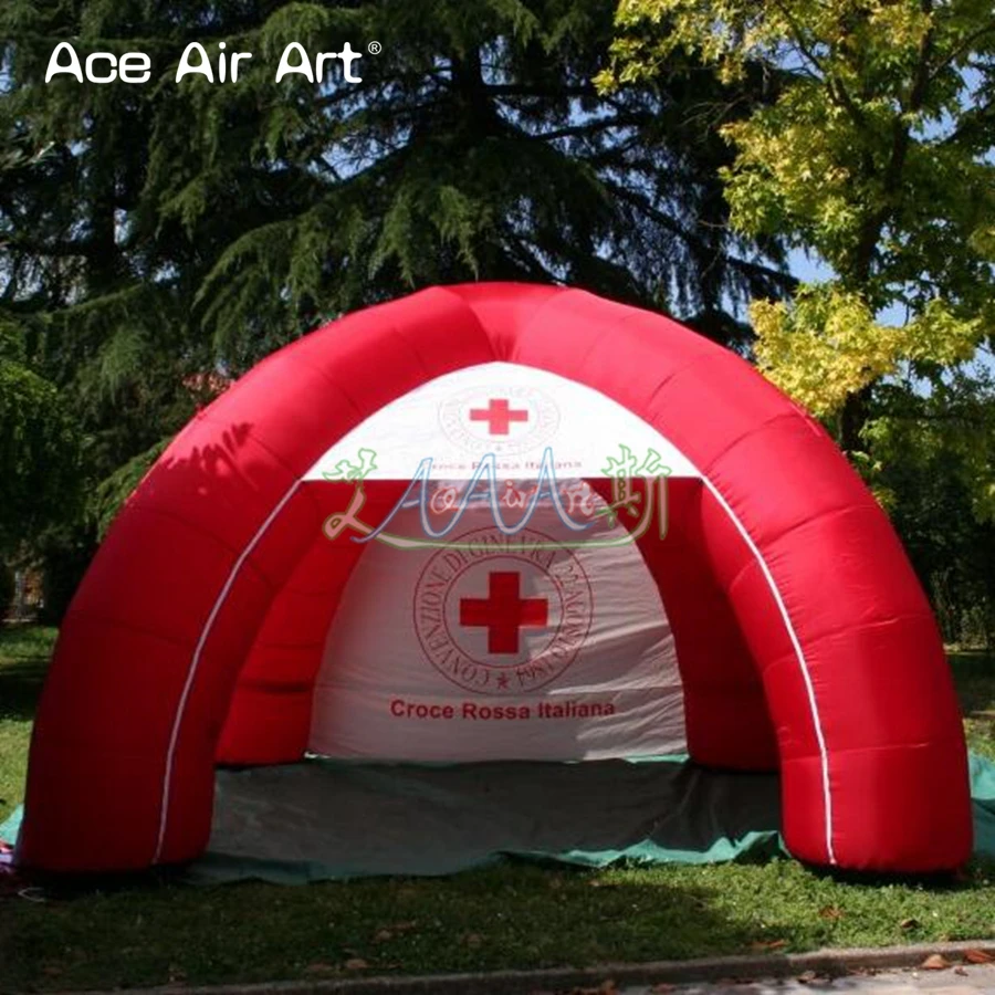  New arrived 4 beams/legs event inflatable spider tentair dome medical rescue first aid tent for sal