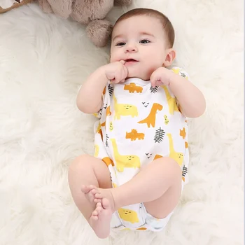 

Newborn Baby Summer Bodysuit Short Sleeve Clothes Boy Girl Toddler Cartoon Casual 2019 Summer Clothes Bebes Infant Outfits Kids