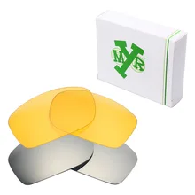 2 пары Mryok Сменные линзы для Окли Fives квадратные солнечные очки Серебро Титан и HD желтый