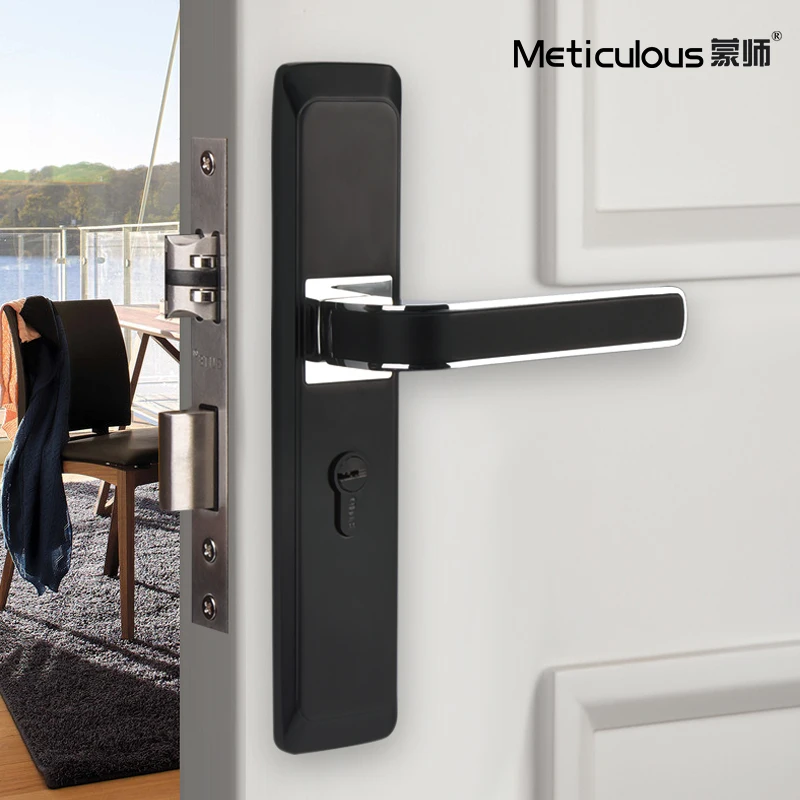 

Meticulous Zinc Alloy White Door Locks Mute Sliding Door Lock Handles for Interior Doors Bolt Silent Lockset Suitable for Door