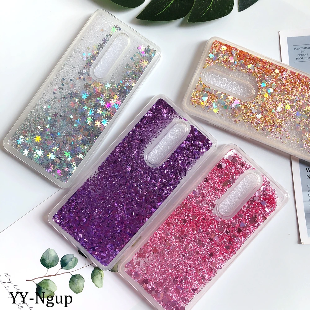 

1+7 for Etui Oneplus 7 Pro Case Glitter Sequin Liquid quicksand Soft Silicone Cover for Funda Oneplus 7 Pro 6 6t 1+6t Phone Case