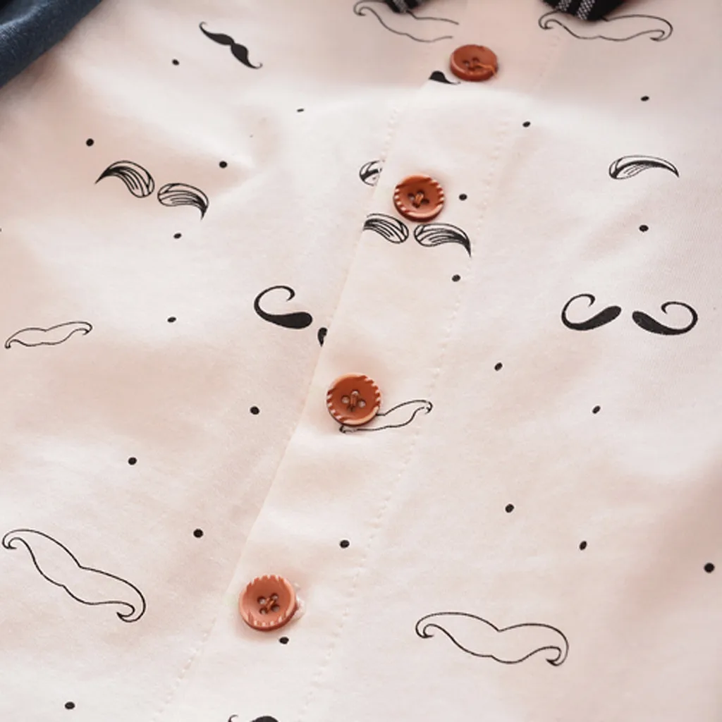 Джентльменская Одежда для маленьких мальчиков детская рубашка с героями мультфильмов Топы+ жилет+ штаны комплект детской осенней одежды из 3 предметов, костюм