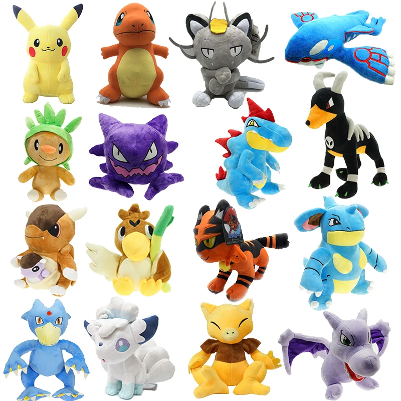 

Kawaii Japanese anime Elf Meowth Charmander Plush soft Small animals stuffed doll Fine collection Gift toy