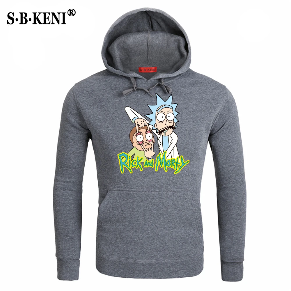 

2019 Autumn Winter New Design Rick and morty Mens Hoodies Cotton Funny Print Hoodie Man/Women Fashion Casual Hoodie Sweatshirt