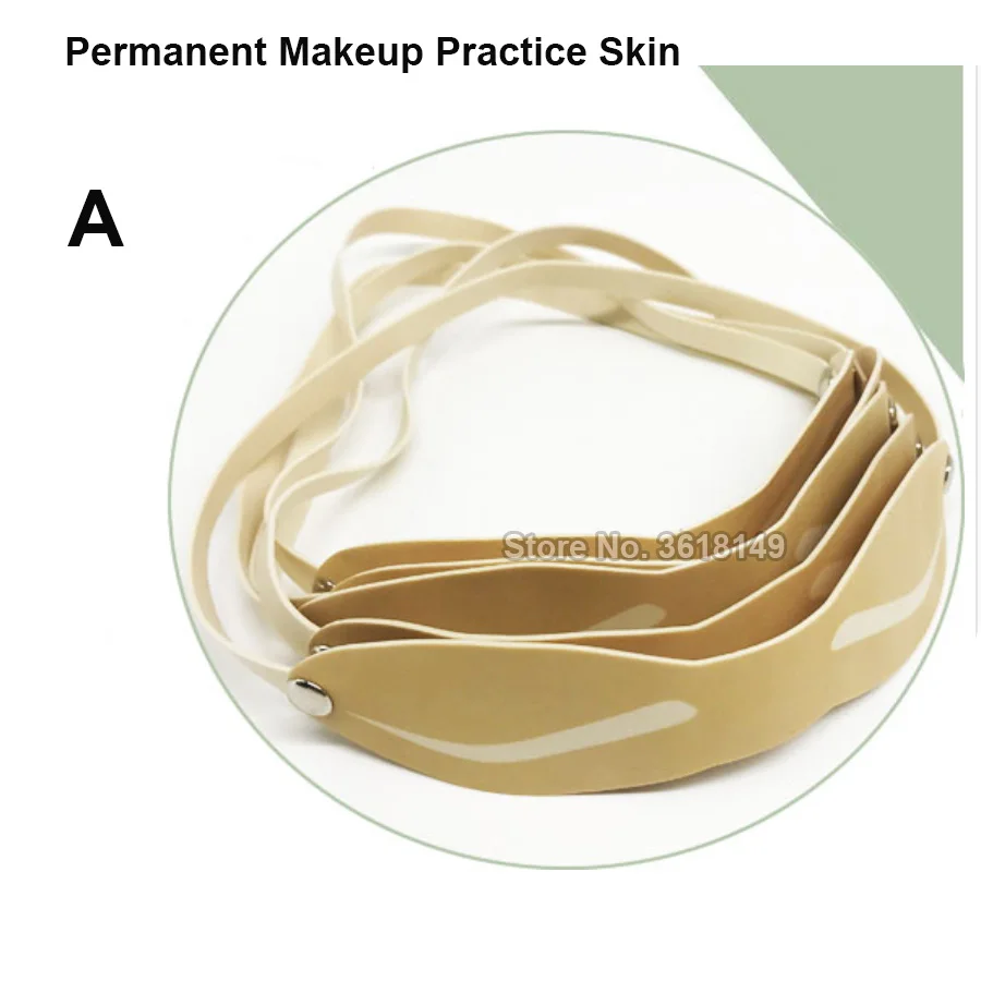 

Tattoo Silicone Practice Skin for Eyebrow Microblading Protective Eye Mask Tattoo Supply for Practice Skin Model Head