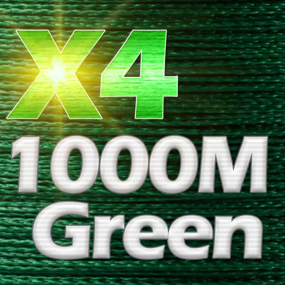 X4-1000M-Green JOSBY 300 м 500 м 1000 м 4 нити 8 нитей многоцветная ПЭ плетеная проволока многофиламентная супер сильная леска Новинка - Цвет: X4-1000M-Green