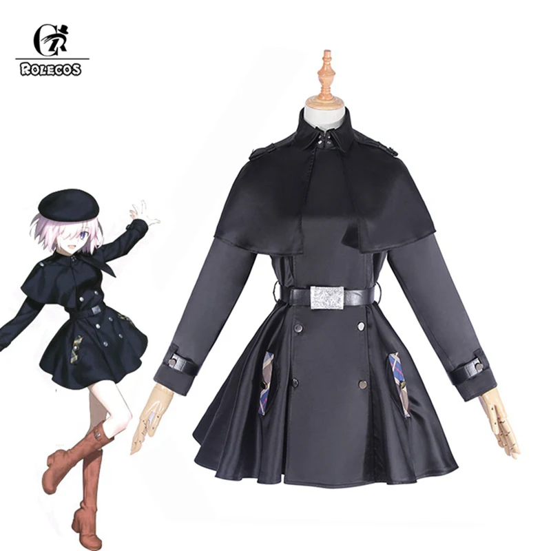 

ROLECOS FGO Mash Kyrielight Cosplay Costume Fate Grand Order Game Cosplay Women Costume 2018 3rd Anniversary Dress Cloak