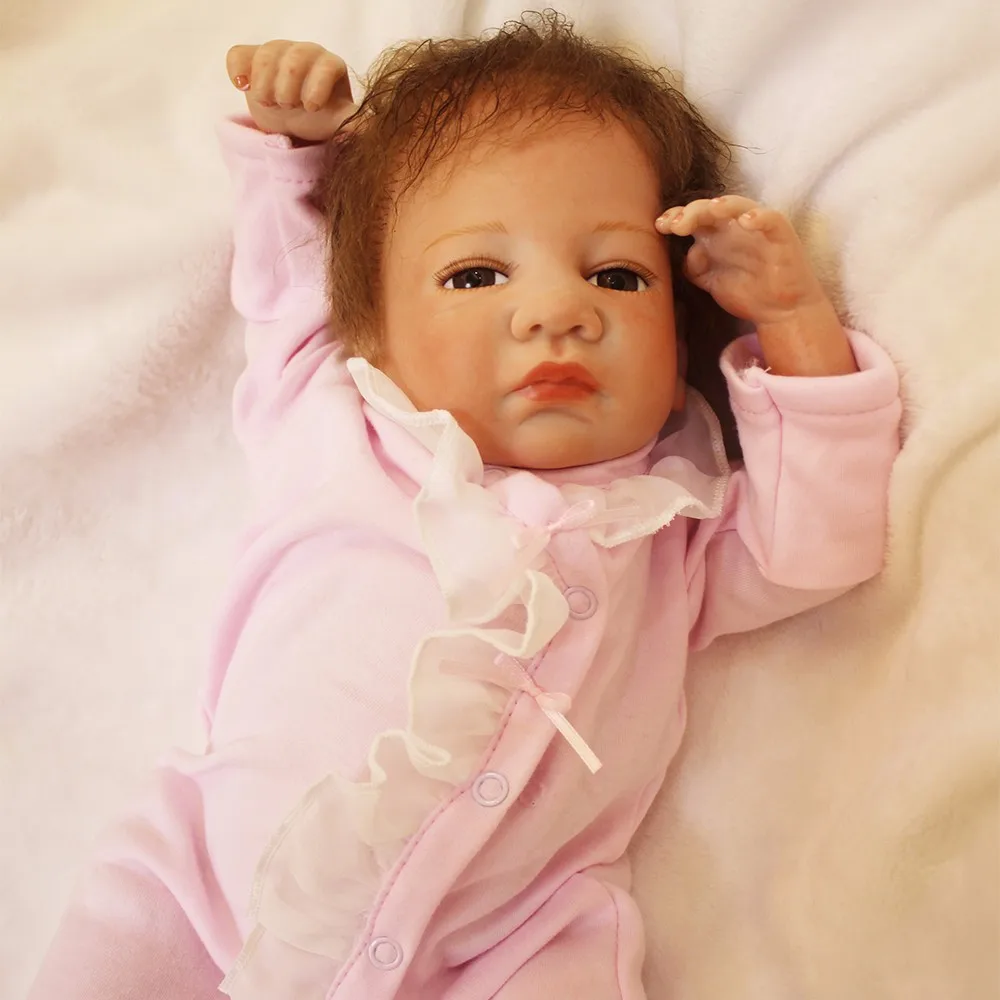 NPK кукла новорожденного ребенка 45 см Силиконовые Reborn Девочка Кукла игрушки Новорожденные реалистичные Realista ткань тело для девочек подарок игрушки