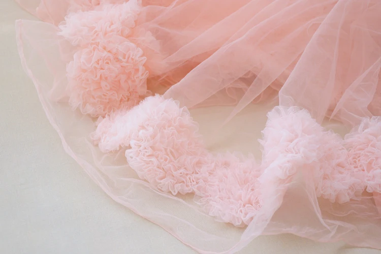Цельнокроеная юбка с вышивкой кристаллами юбка с вышивкой боковая юбка Детское платье большая юбка кружевные аксессуары DIY продукт