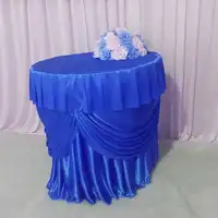 Cake table cloth solid color wedding round table skirt for banquet party decoration round table skirting